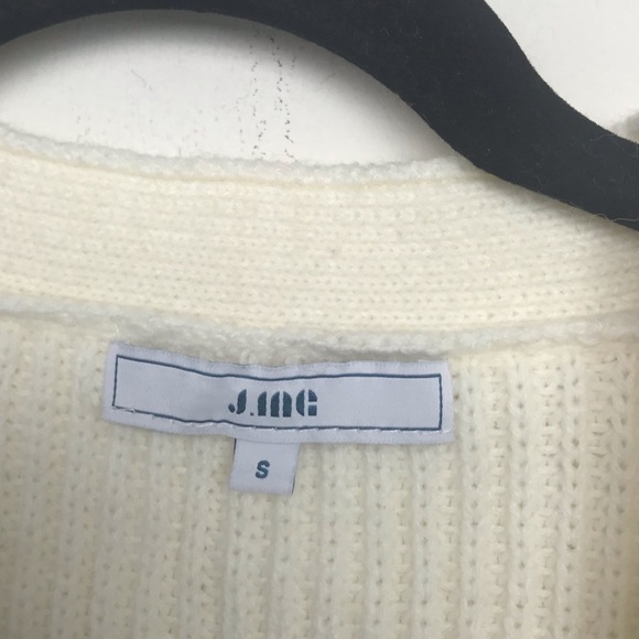 J.ing Otis Ivory Oversized Stitch Detail V Neck Cardigan - Picture 8 of 10